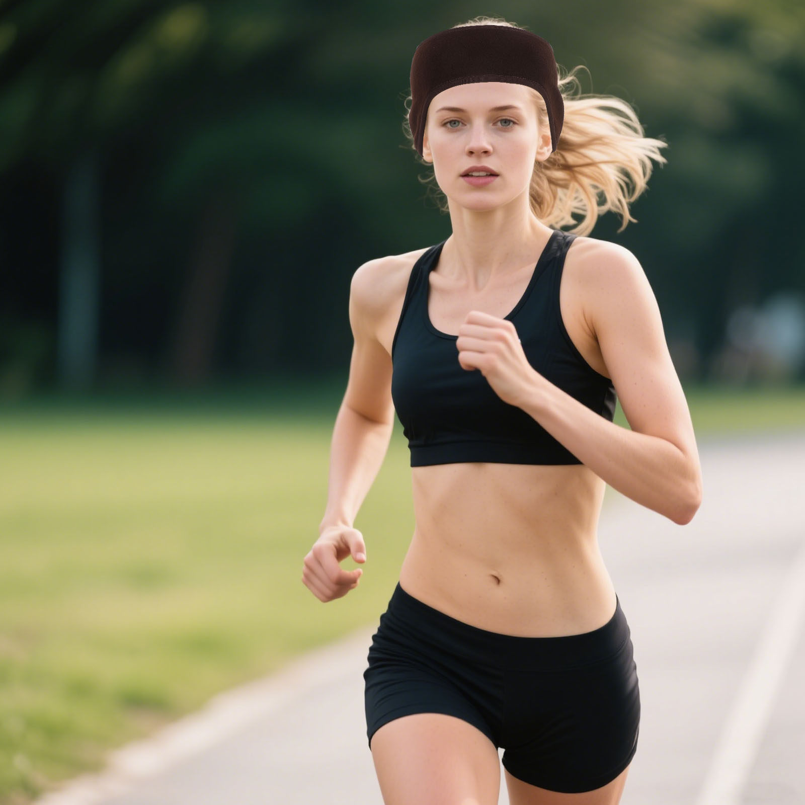 Running Gear Outdoor - 2 Pièces Bandeau Polaire Coupe-Vent d'Extérieur,